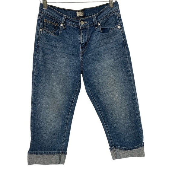 Levis 515 Jeans Womens 4
Roll Up Capri Pants Mid Rise Stretch Denim Medium Wash - Picture 1 of 11